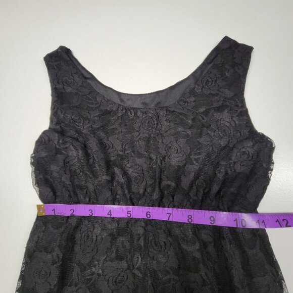 Black Lace MIni Flared Sleeveless Dress  Size XS or S - Picture 7 of 10